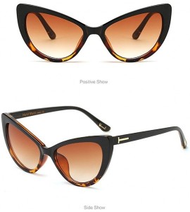 Rectangular Fashion Vintage Cat Eye Big Frame Sunglasses-Retro Eyewear Fashion Ladies Man - A - C018Q3YAE8C $17.56