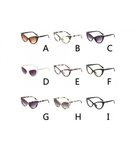 Rectangular Fashion Vintage Cat Eye Big Frame Sunglasses-Retro Eyewear Fashion Ladies Man - A - C018Q3YAE8C $17.56