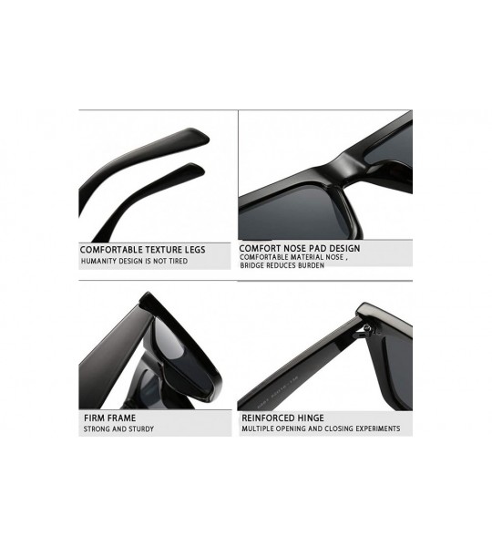 Square Fashion Square Sunglasses for Woman Leopard Gradient Lens Men's Sunglasses UV400 - Leopard Print - CF18SYW833C $28.81