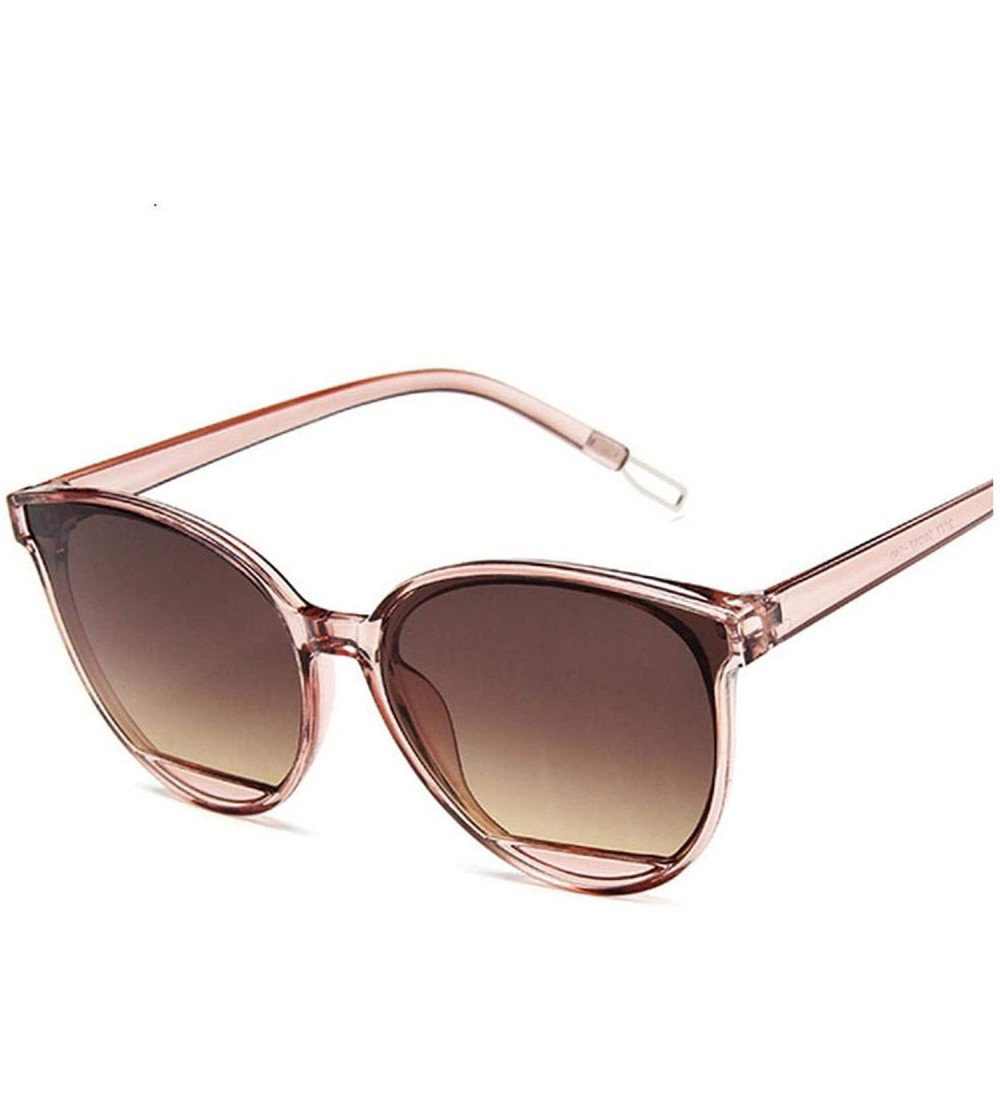 Oversized New Classic Oval Red Women Sunglasses Female Vintage Luxury Plastic Er Cat Eye Sun Glasses UV400 Fashion - Brown - ...