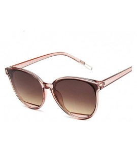 Oversized New Classic Oval Red Women Sunglasses Female Vintage Luxury Plastic Er Cat Eye Sun Glasses UV400 Fashion - Brown - ...