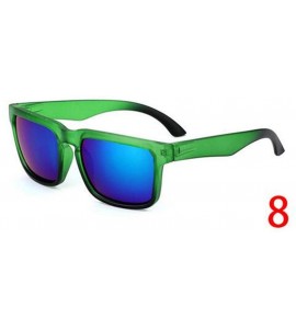 Oversized Vintage Sunglasses Men Reflective Mirror Sun Glasses Women Retro Square Driving Eyewear - 7 - CC194OQYRDQ $42.55