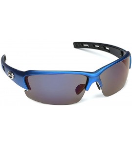 Wrap Oversized Wide Frame Men's Cycling Baseball Driving Water Sports Sunglasses - LARGE Size - Blue - Blue Mirror - CP11OXKD...