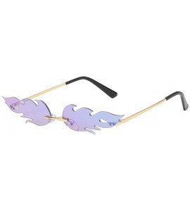 Sport Fashion Men Women Irregular Shape Sunglasses Glasses Vintage Retro Style - F - CK18SZMI57M $25.53