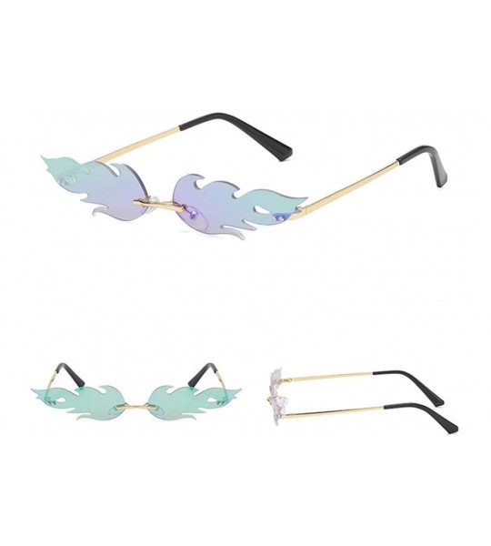 Sport Fashion Men Women Irregular Shape Sunglasses Glasses Vintage Retro Style - F - CK18SZMI57M $25.53