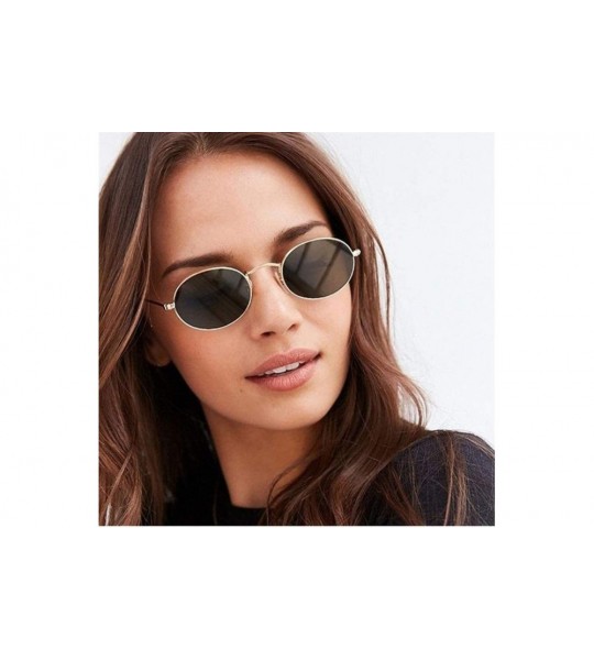 Oval New Fashion Brand Oval Sunglasses For Women Girls Vintage Alloy Red Black Clear Lens Sun Glasses Female Male - 5 - CX198...