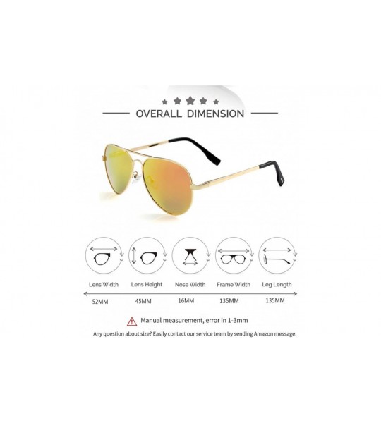 Round Small Polarized Aviator Sunglasses for Small Face Women Men Kids Juniors- 100% UV400 Protection- 52MM - CX194IHNU8X $26.68