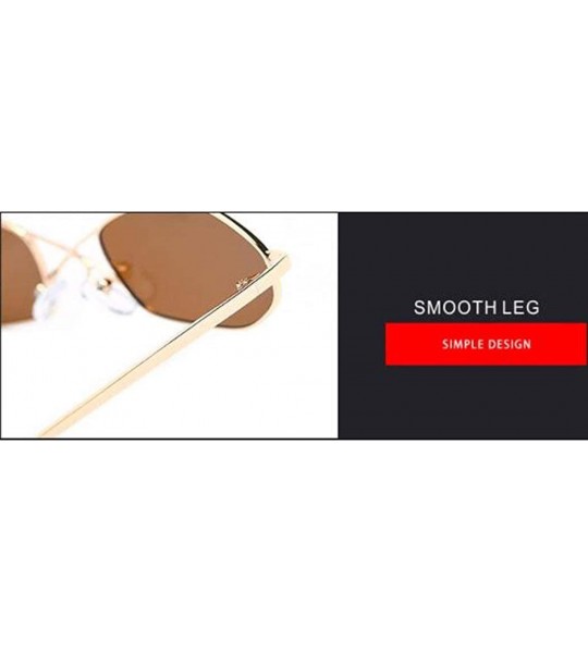 Aviator 2019 new sunglasses - women's sunglasses fashion small box sunglasses - C - CW18S8CM00N $73.13