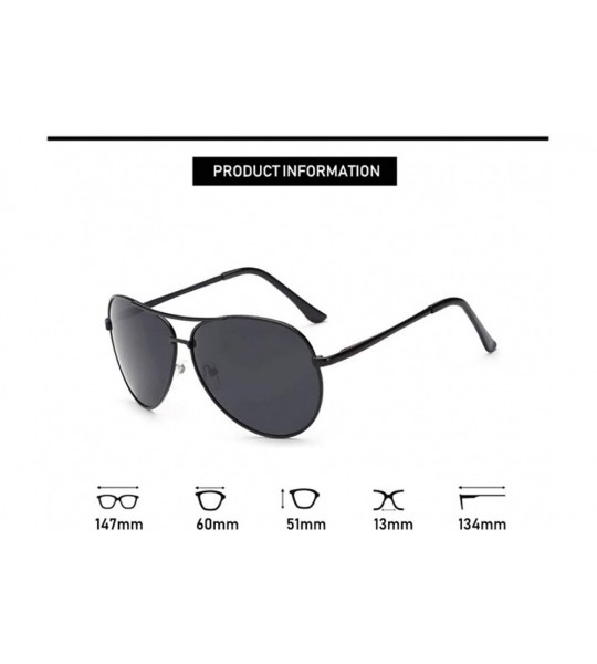 Oval Polarized Vintage Aviation Sunglasses Men Brand Designer Sun Glasses Women Eyeglasses - Gun Dark Green - CC18RO0LO3Z $28.55