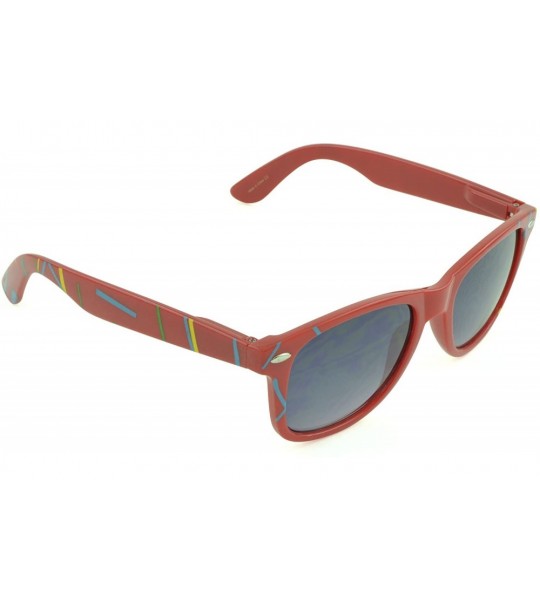 Oversized Men and Women's Trendy Fashion Sunglasses with 100% UV Protection - Red-i - C612DFI7UAR $17.49