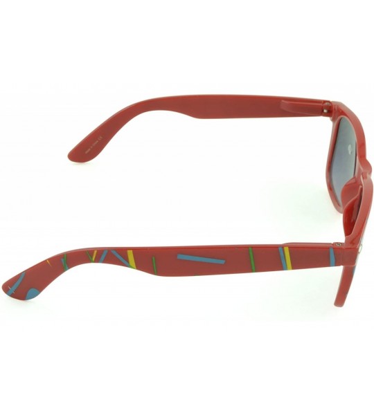 Oversized Men and Women's Trendy Fashion Sunglasses with 100% UV Protection - Red-i - C612DFI7UAR $17.49