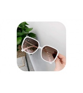 Goggle Sunglasses Women 2019 Square Shades Oversized Gradient Lens Sun Glasses Vintage UV400 Oculos Female Points - C1199C04T...