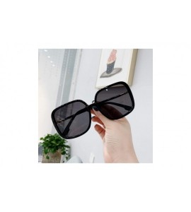 Goggle Sunglasses Women 2019 Square Shades Oversized Gradient Lens Sun Glasses Vintage UV400 Oculos Female Points - C1199C04T...