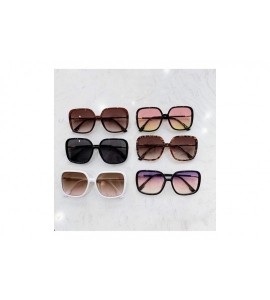 Goggle Sunglasses Women 2019 Square Shades Oversized Gradient Lens Sun Glasses Vintage UV400 Oculos Female Points - C1199C04T...