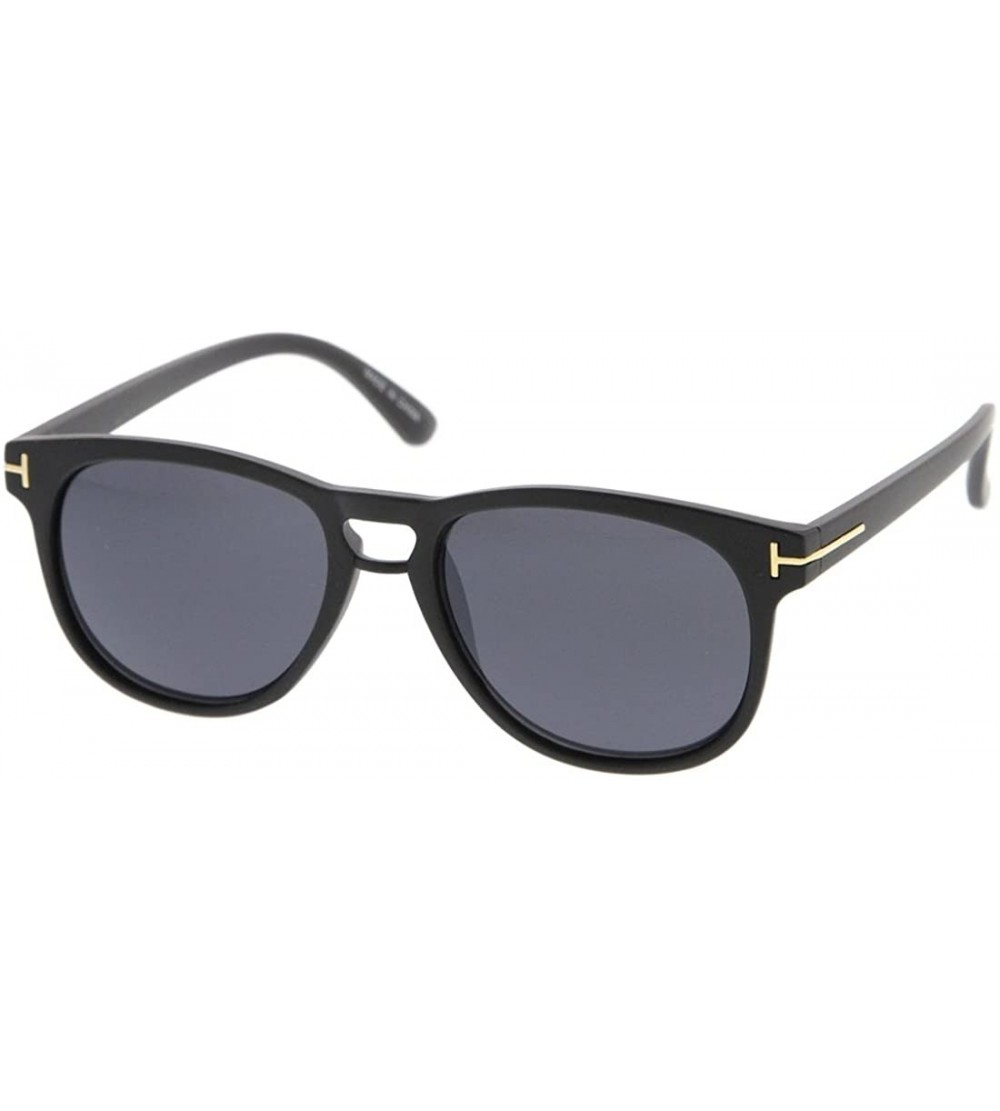 Wayfarer Retro Fashion Horn Rimmed Women Sunglasses Model 53 - Black - C3183NEOMLO $19.27