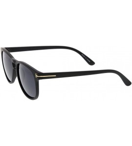 Wayfarer Retro Fashion Horn Rimmed Women Sunglasses Model 53 - Black - C3183NEOMLO $19.27