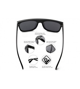 Square Retro Vintage Flat Lens Mirrored Square Oversized Sunglasses - Clear Gray - C818I0EHAZU $18.56