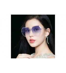 Square Unisex Sunglasses Fashion Pink Mercury Drive Holiday Polygon Non-Polarized UV400 - Light Grey - C818RKGALUT $17.83