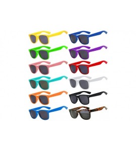 Aviator Vintage Retro Eyeglasses Sunglasses Smoke Lens 10 Pack Colored Colors Frame - 12_pairs_smoke_lens - C81273DJDPV $46.38