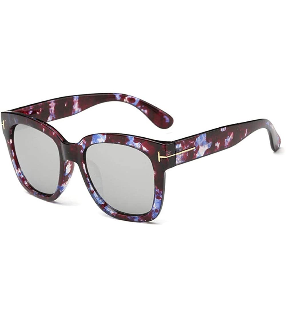 Oval Sunglasses Men Sunglasses Female Trend Driver Toad Night Vision Glasses - C4 Purple Frame Mercury - CL190MLLOMG $54.80