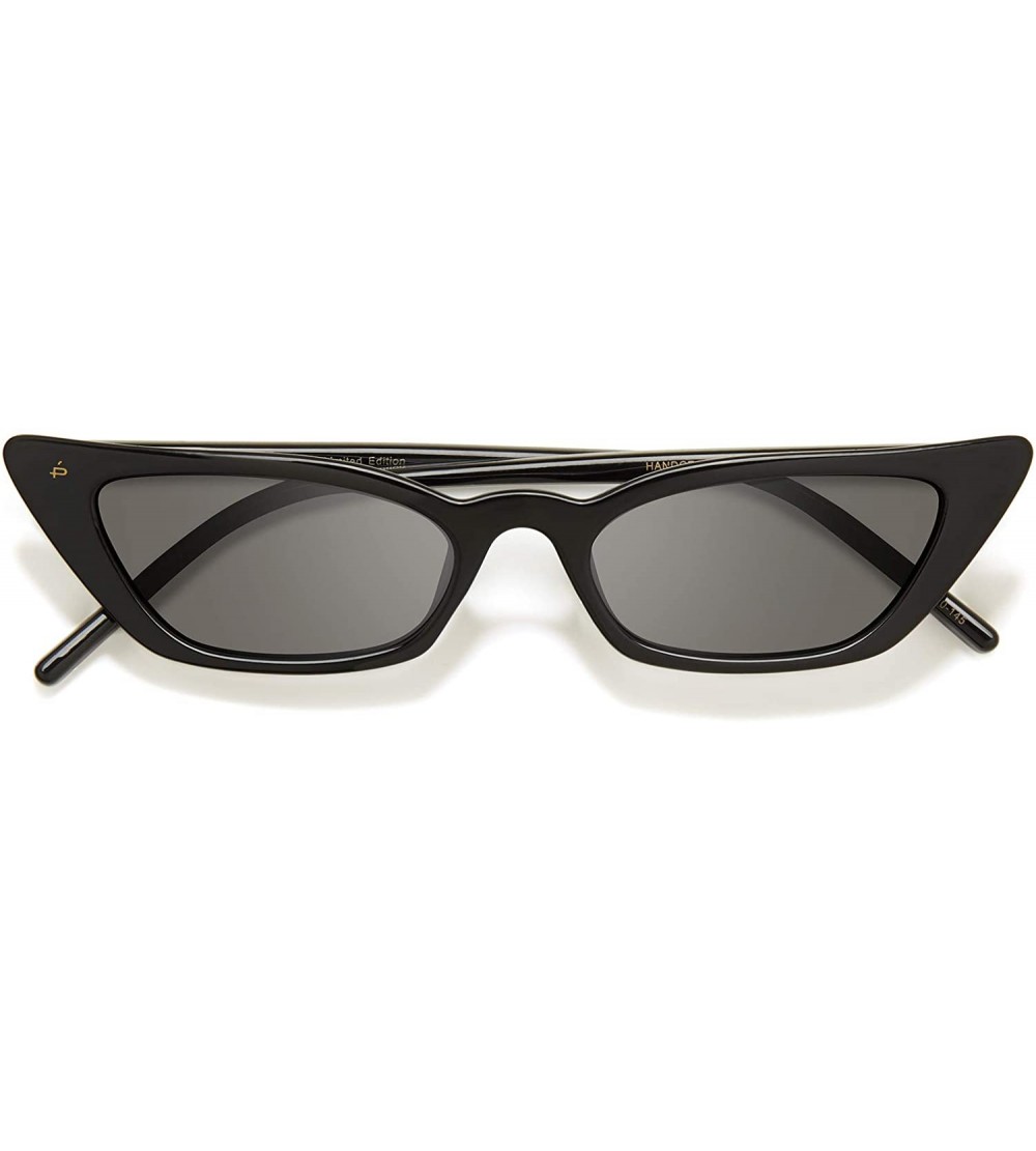 Rectangular "Olive" Designer Sunglasses - Black/Black - C918SIHAD26 $65.73