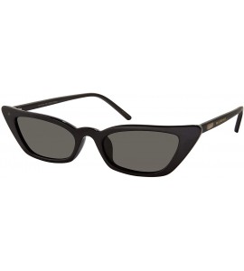 Rectangular "Olive" Designer Sunglasses - Black/Black - C918SIHAD26 $65.73