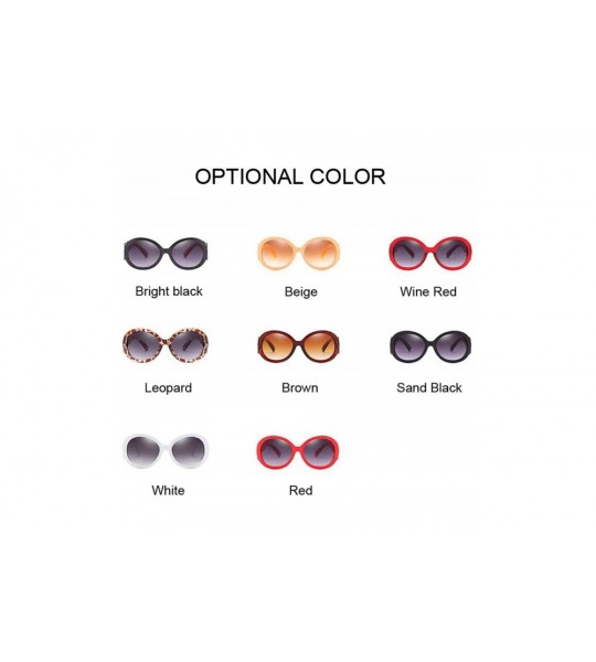 Semi-rimless Red Oval Sunglasses Women Retro Brand Design Vintage Sun Glasses Female Ladies Eyewear Feminino UV400 - C9198ZRI...