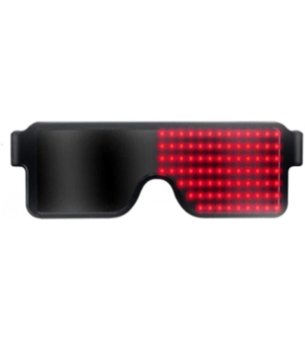 Goggle Illuminated display glasses - rechargeable variable pattern glasses - luminous sunglasses - C - CA18S84SR7O $81.66