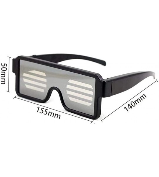 Goggle Illuminated display glasses - rechargeable variable pattern glasses - luminous sunglasses - C - CA18S84SR7O $81.66