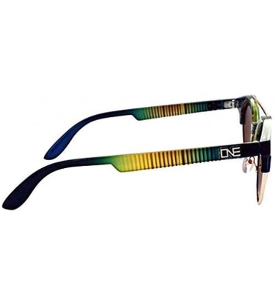 Sport Busby Unisex Sunglasses Vertical Crystal Turquoise Frame- Lens - CB18RO5GO37 $47.92