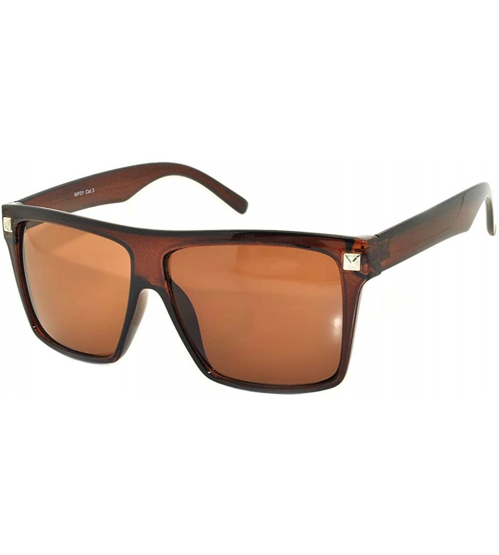 Rimless Classic Vintage Retro 80's Sunglasses for Mens or Women Colored Frame - \Retro Brown - CU11UDQ04C7 $17.03