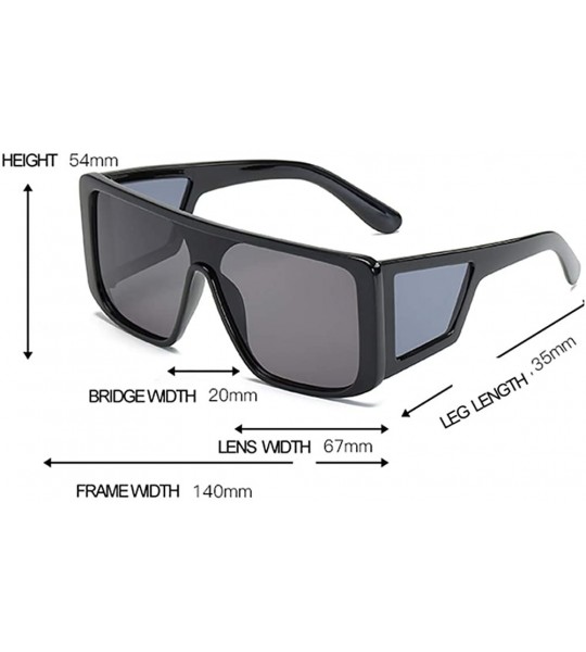 Sport Owersized Aviator Sunglasses Polarized-One Piece Mirror Shade Glasses Unisex - D - C2190EECMR5 $59.19