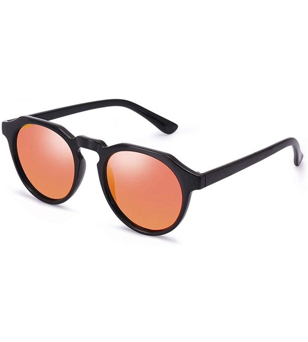 Oversized Retro Round Sunglasses for Men Fashion Classic Shade Cheap Glasses PZ4367 - Sunset Glow - CS192ENKOQD $25.74