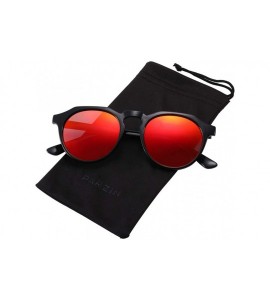 Oversized Retro Round Sunglasses for Men Fashion Classic Shade Cheap Glasses PZ4367 - Sunset Glow - CS192ENKOQD $25.74