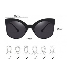 Sport Cat Eye Mirrored Women Streetwear Sunglasses for Beach Driving Traveling - Gold - C218DMSL4ZQ $31.03