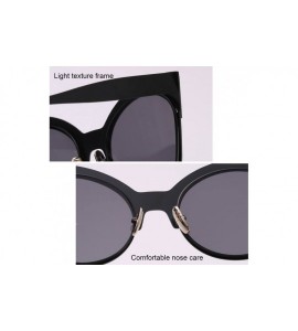 Sport Cat Eye Mirrored Women Streetwear Sunglasses for Beach Driving Traveling - Gold - C218DMSL4ZQ $31.03