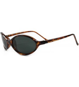 Oval Old Fashioned Vintage 80s Hippie Oval Sunglasses - Tortoise - CE18ECG0WK2 $23.82