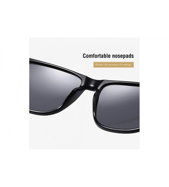 Aviator Unisex Polarized Sunglasses for Men/Women UV400 Protection Lenses TR+Aluminum Frame TR3333 - Black - CT197HQATWU $18.59