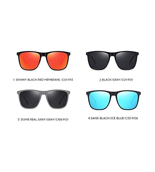 Aviator Unisex Polarized Sunglasses for Men/Women UV400 Protection Lenses TR+Aluminum Frame TR3333 - Black - CT197HQATWU $18.59