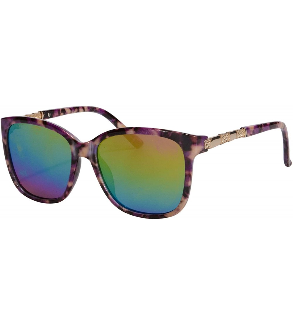 Wayfarer Women's Sunglasses UV400 Protection Sunglasses Lightweight Eyewear-5258 - Demi Purple - C917YIZIWZQ $22.99