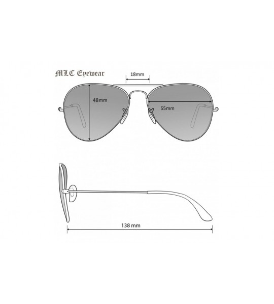 Aviator Vintage Classic Fashion Aviator Sunglasses Tri-Layer UV400 Unisex - Classic Aviator Silver/Usa Lens - CH123IR06ZR $18.42