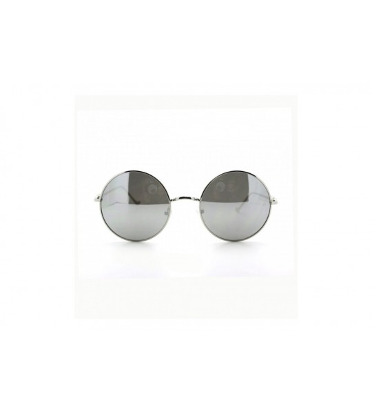 Round Round Circle Thin Metal Frame Sunglasses Classy Designer Detail - Silver - CA11XT172TL $19.08