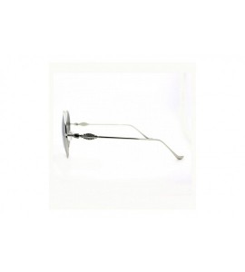 Round Round Circle Thin Metal Frame Sunglasses Classy Designer Detail - Silver - CA11XT172TL $19.08