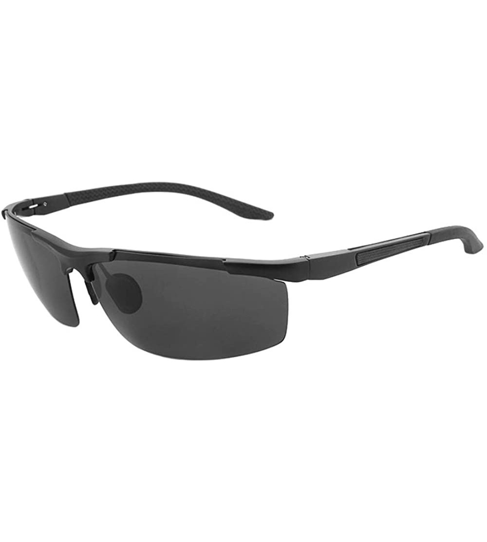 Sport Polarized Sports Sunglasses for Men Women Lightweight UV400 Protection Eyewear for Outdoor - Black+gray - CO18TK4H7U5 $...