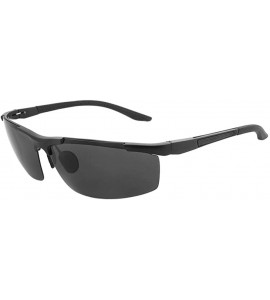 Sport Polarized Sports Sunglasses for Men Women Lightweight UV400 Protection Eyewear for Outdoor - Black+gray - CO18TK4H7U5 $...