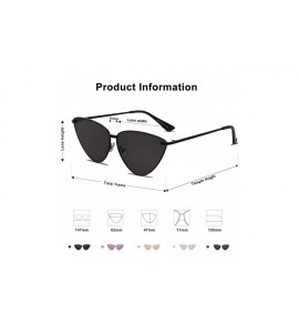 Cat Eye Cateye Sunglasses for Women Fashion Retro Vintage Narrow Clout Goggles Metal Frame SJ1091 - CO18CDDIEHQ $23.46