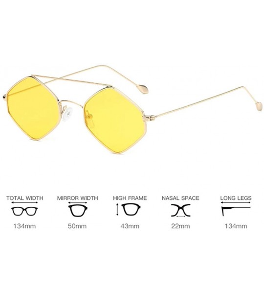 Cat Eye Women's Fashion Cat Eye Shade Sunglasses Women Sunglasses Integrated Stripe Vintage Glasses - Yellow - CP18UIW6U4D $1...