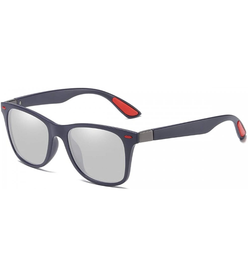 Semi-rimless Photochromic Polarized Sunglasses Men Women for Day and Night Driving Glasses - A569-blue - CJ18YMSA88N $33.77