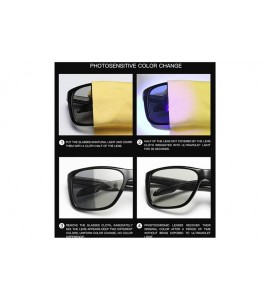 Semi-rimless Photochromic Polarized Sunglasses Men Women for Day and Night Driving Glasses - A569-blue - CJ18YMSA88N $33.77