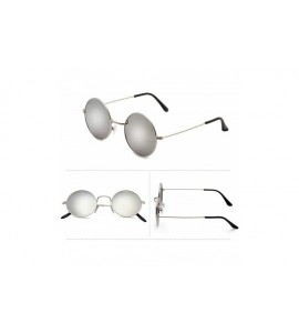 Oval Vintage style Round Sunglasses for Women Plastic Resin UV 400 Protection Sunglasses - Silver - C918SZUH0H2 $27.82